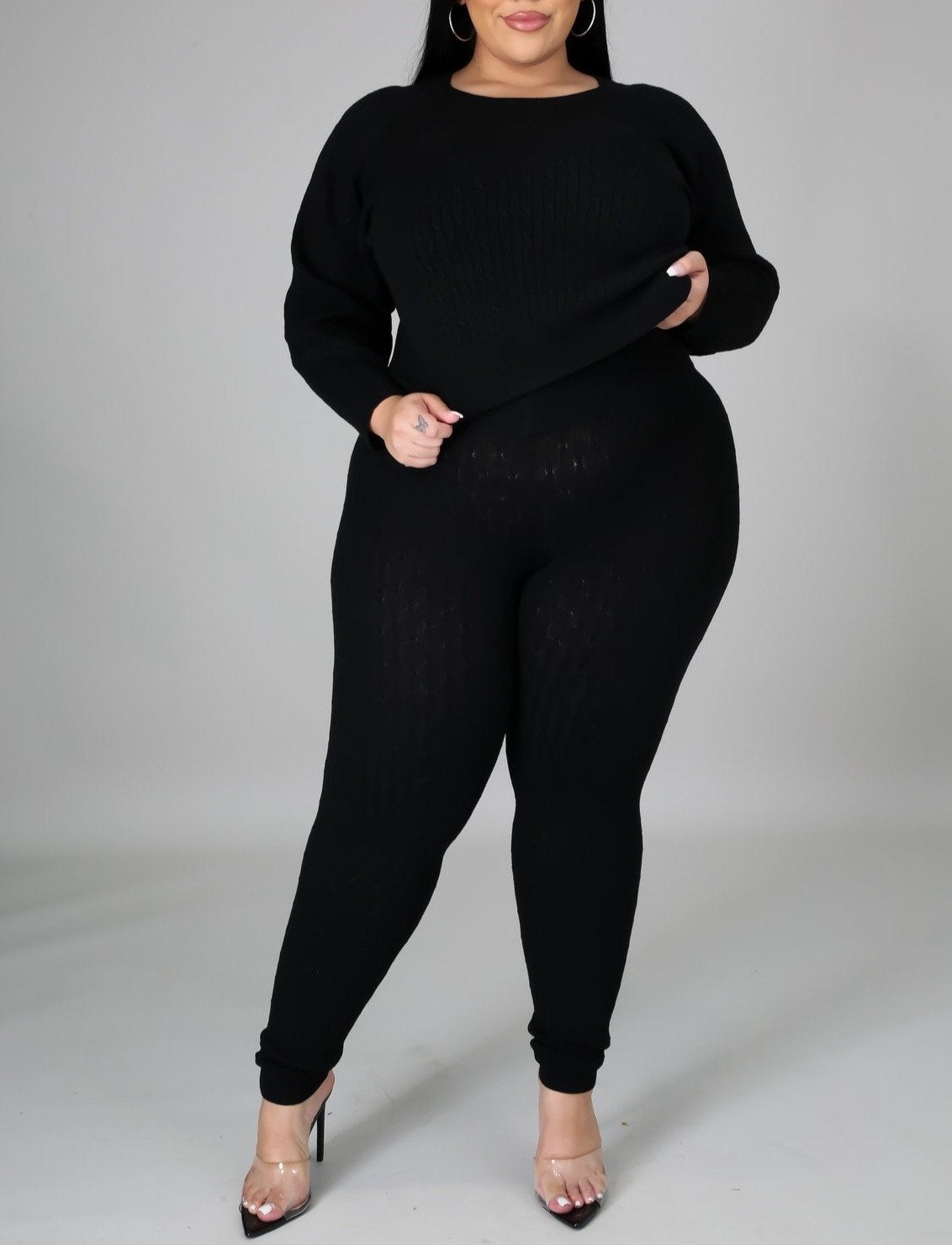 Black Sweater (plus size) - DLNI Hair and
